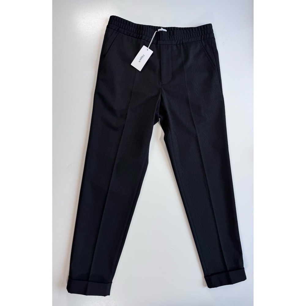 FILIPPA K Terry Cropped Trouser Dress Pants Elastic Mens 44 X-Small 28x27 Gray